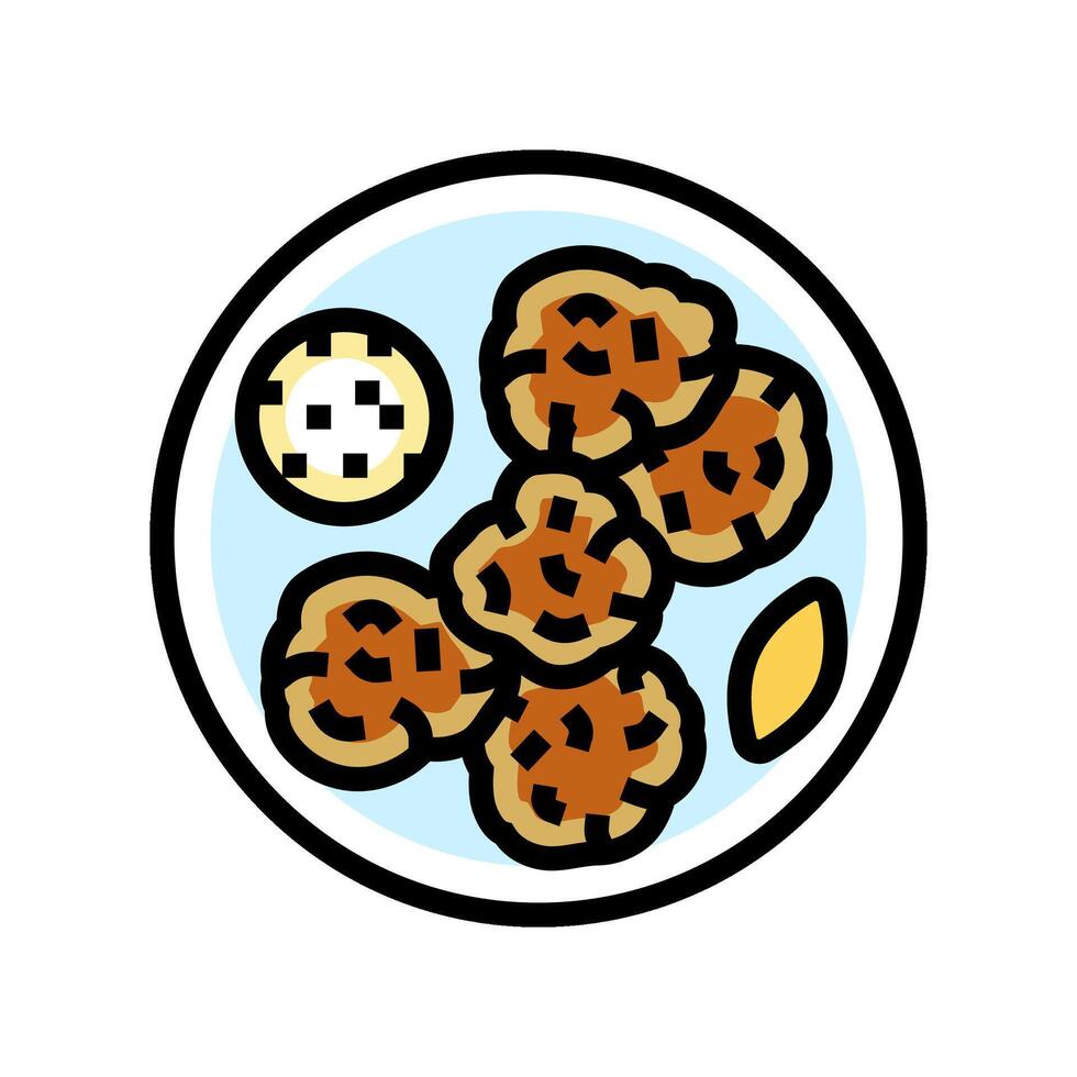 cakes fish color icon illustration vector