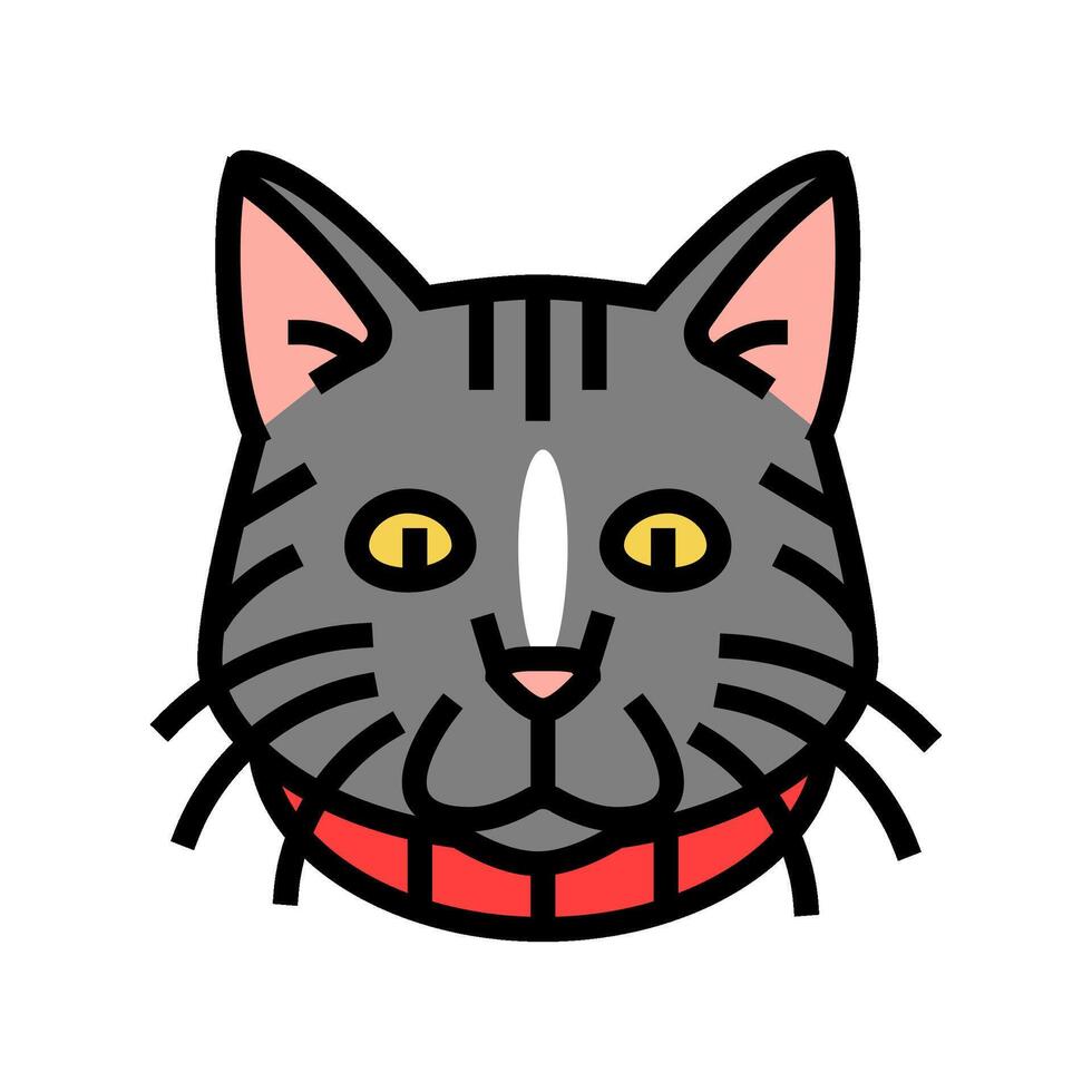 collar cat breeding color icon illustration vector
