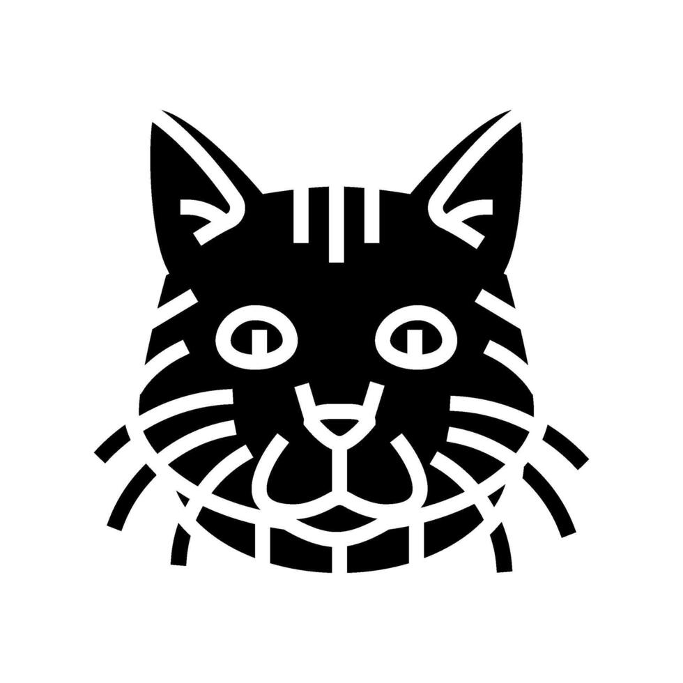 collar cat breeding glyph icon illustration vector