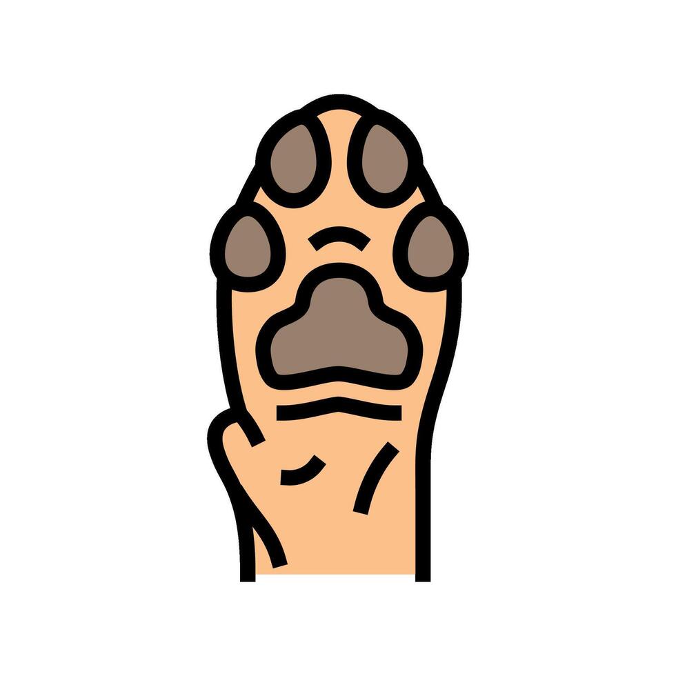 paw print dog color icon illustration vector