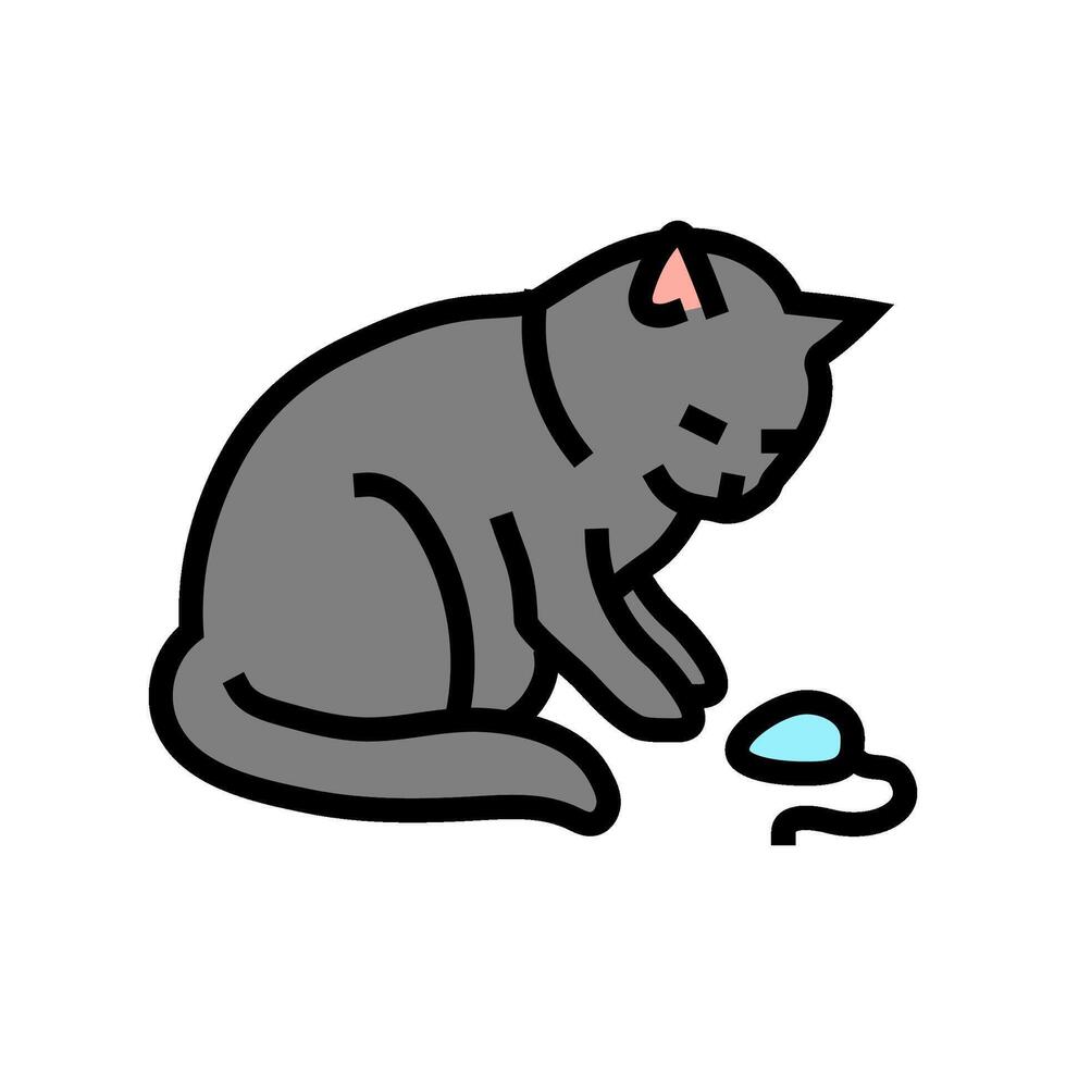 toy mouse cat breeding color icon illustration vector