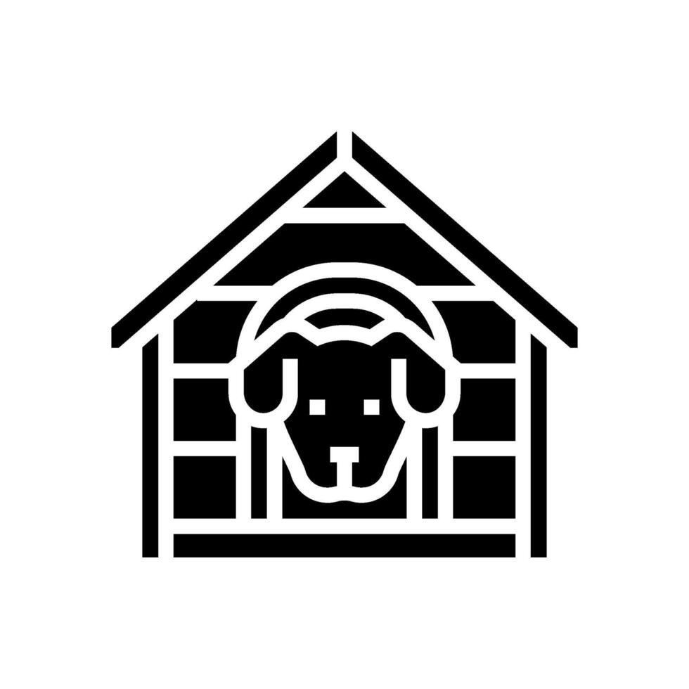 kennel dog glyph icon illustration vector