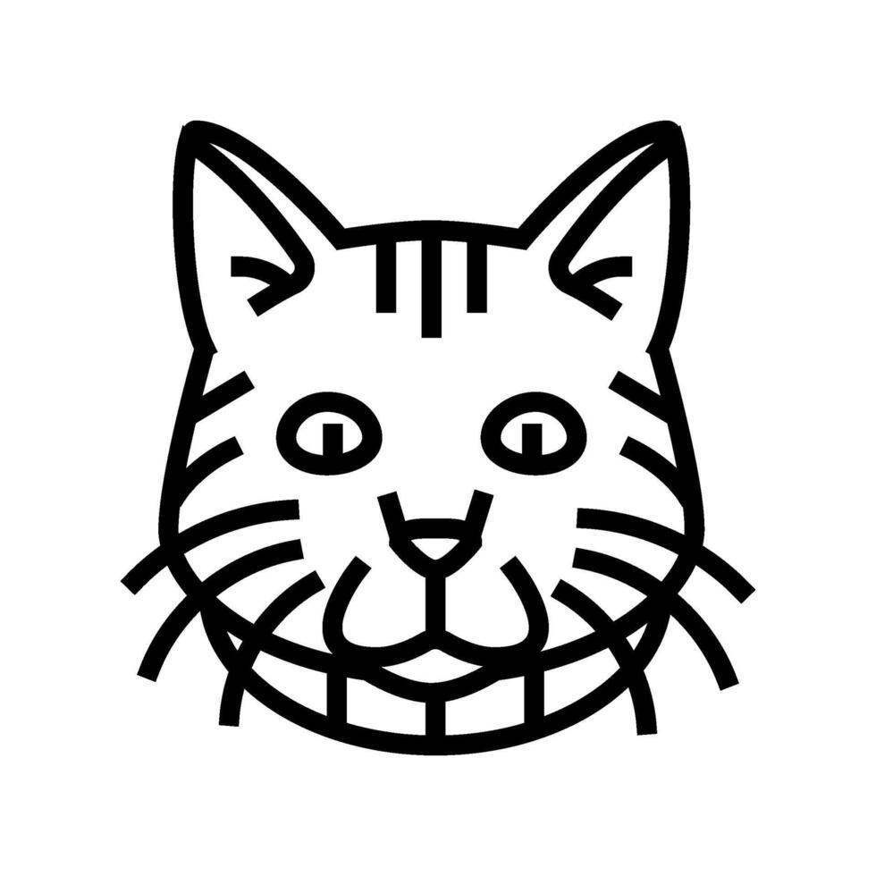 collar cat breeding line icon illustration vector