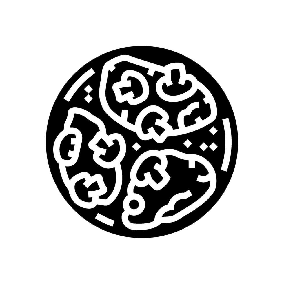 marsala chicken food glyph icon illustration vector