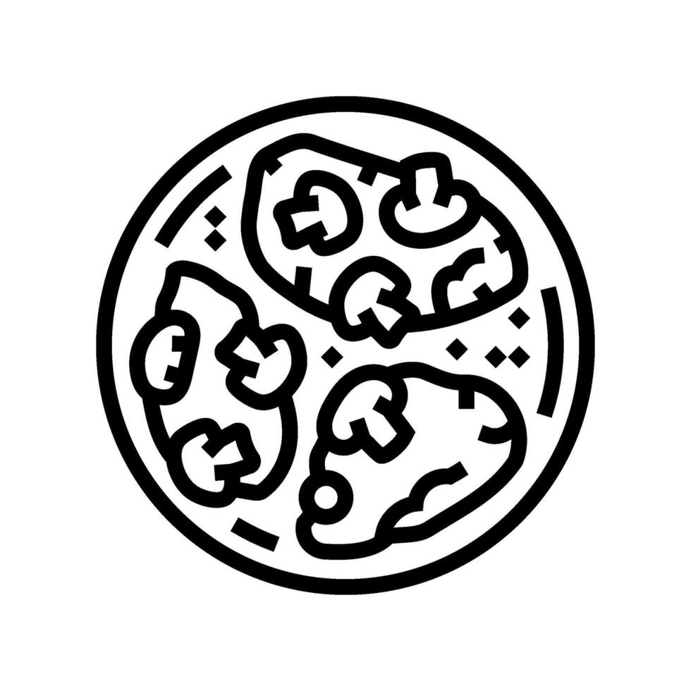 marsala chicken food line icon illustration vector