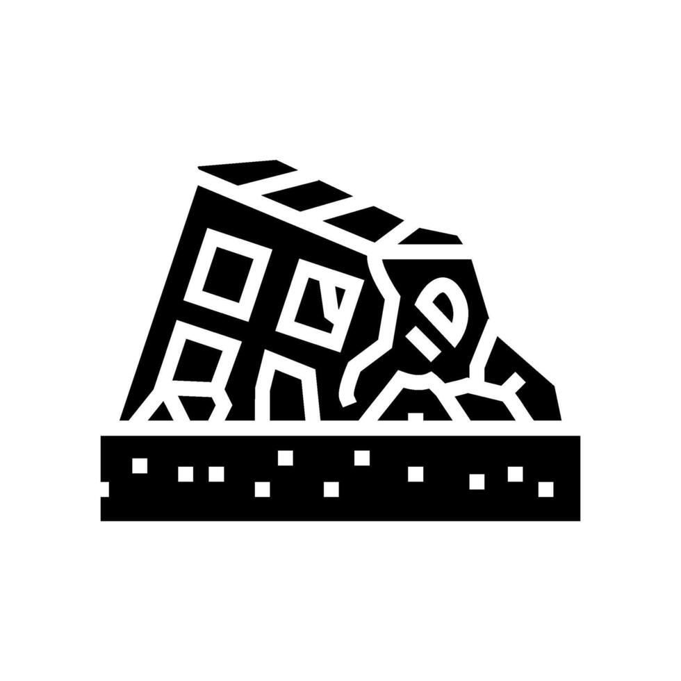 damage hurricane disaster glyph icon illustration vector