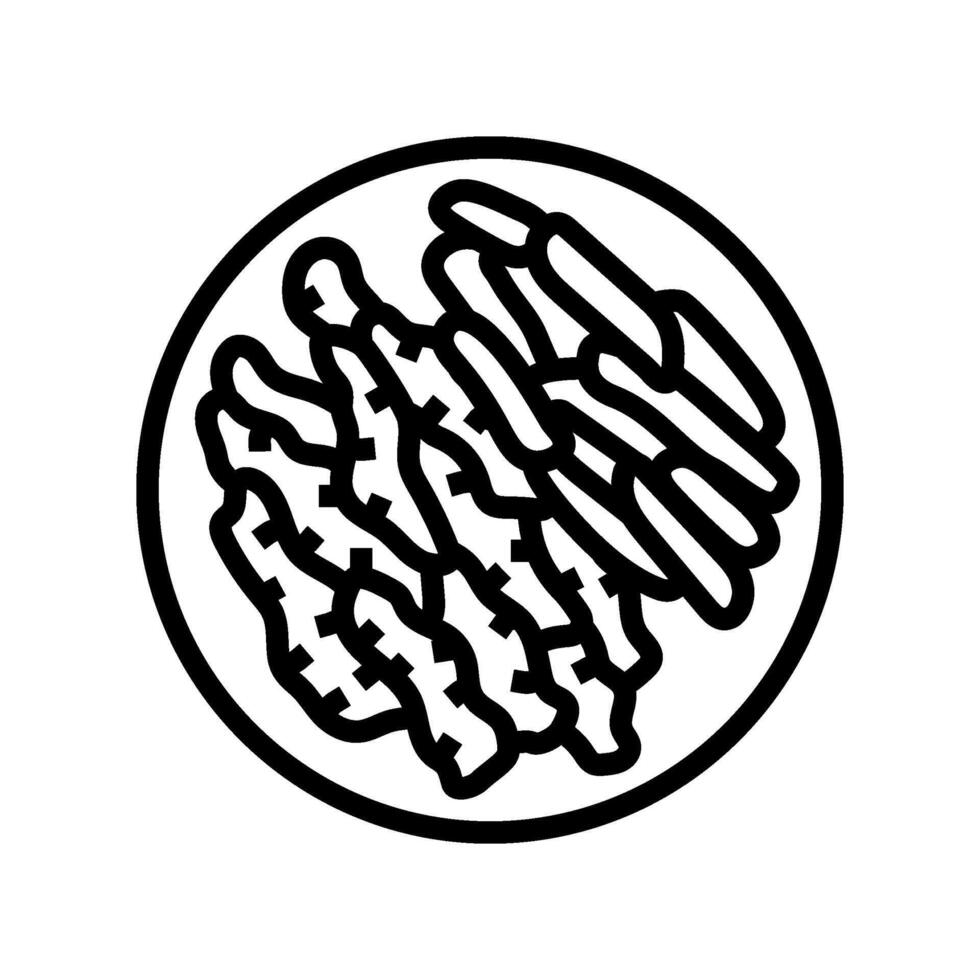 fajitas chicken food line icon illustration vector