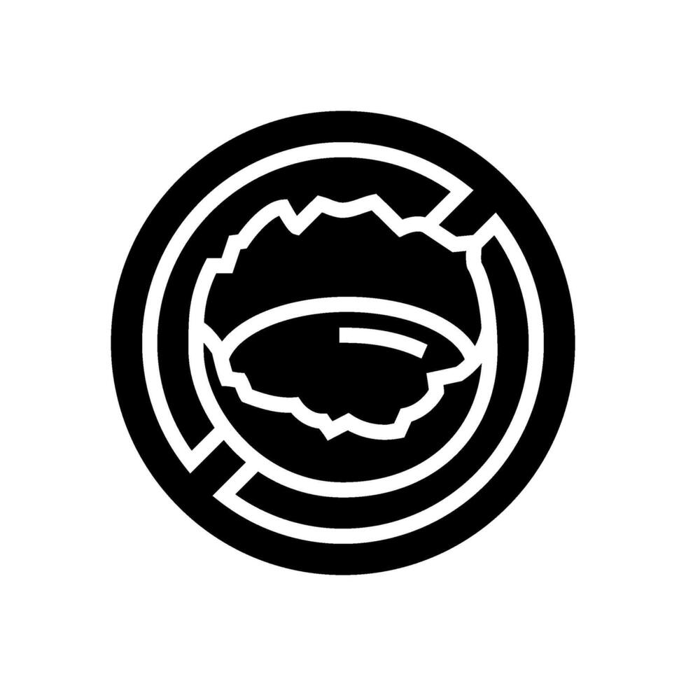 raw egg consumption avoid glyph icon illustration vector