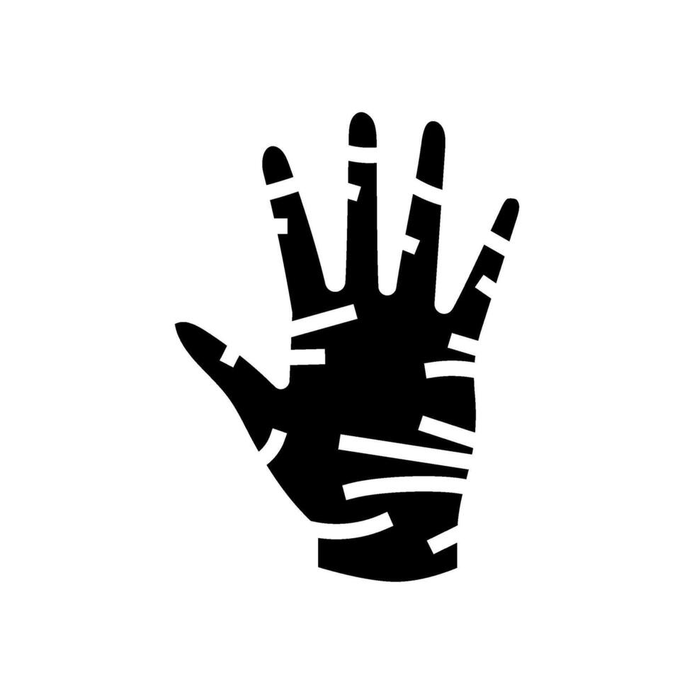 gloves for food handling glyph icon illustration vector