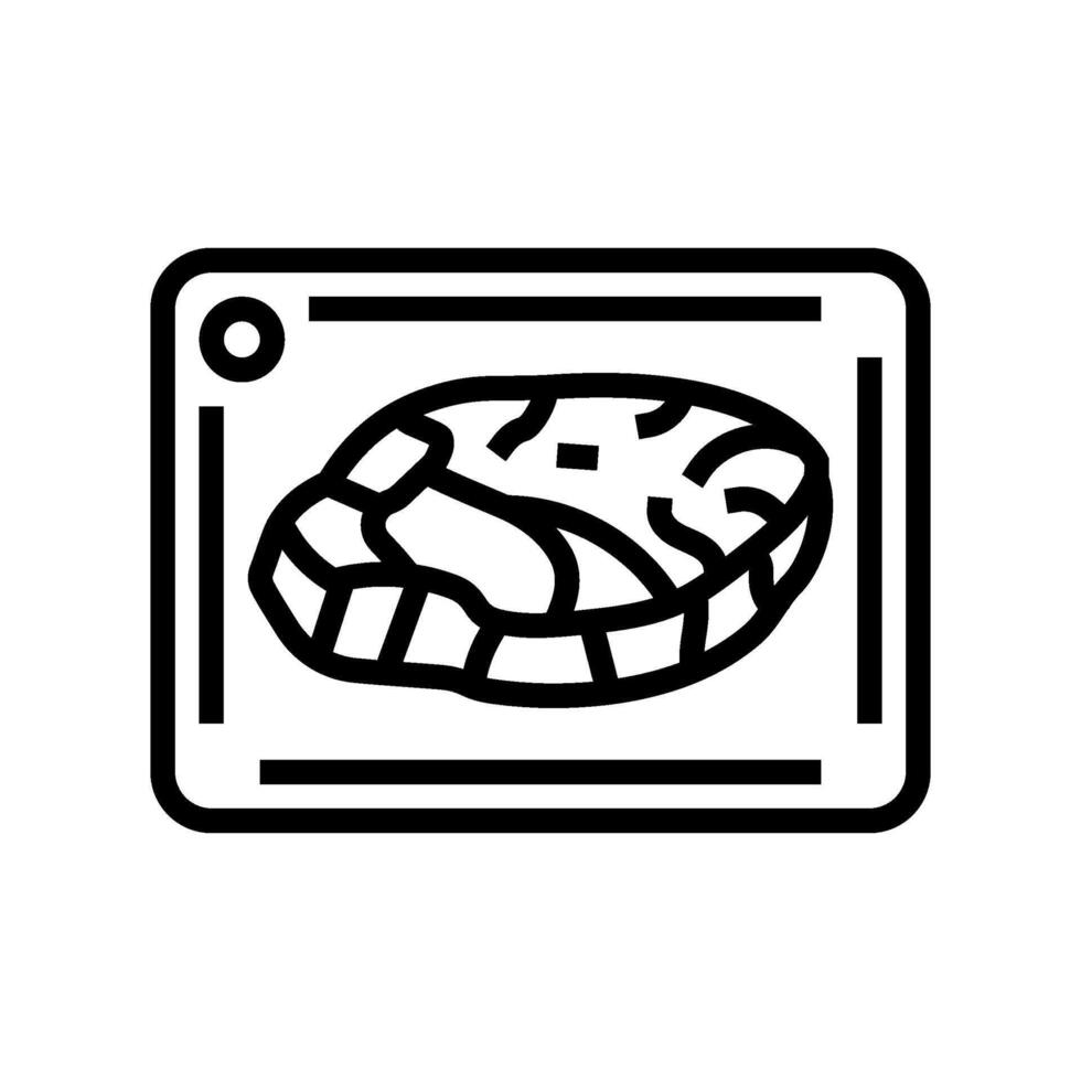 raw meat handling food safety line icon illustration vector