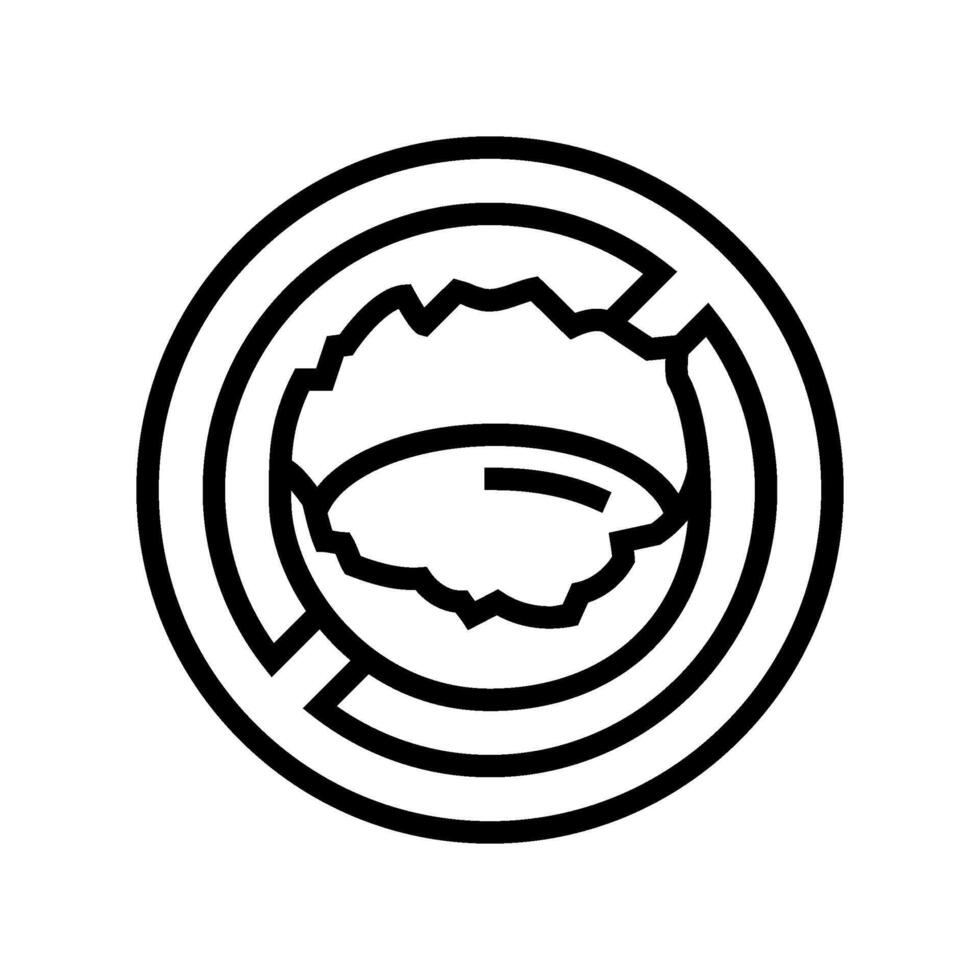 raw egg consumption avoid line icon illustration vector