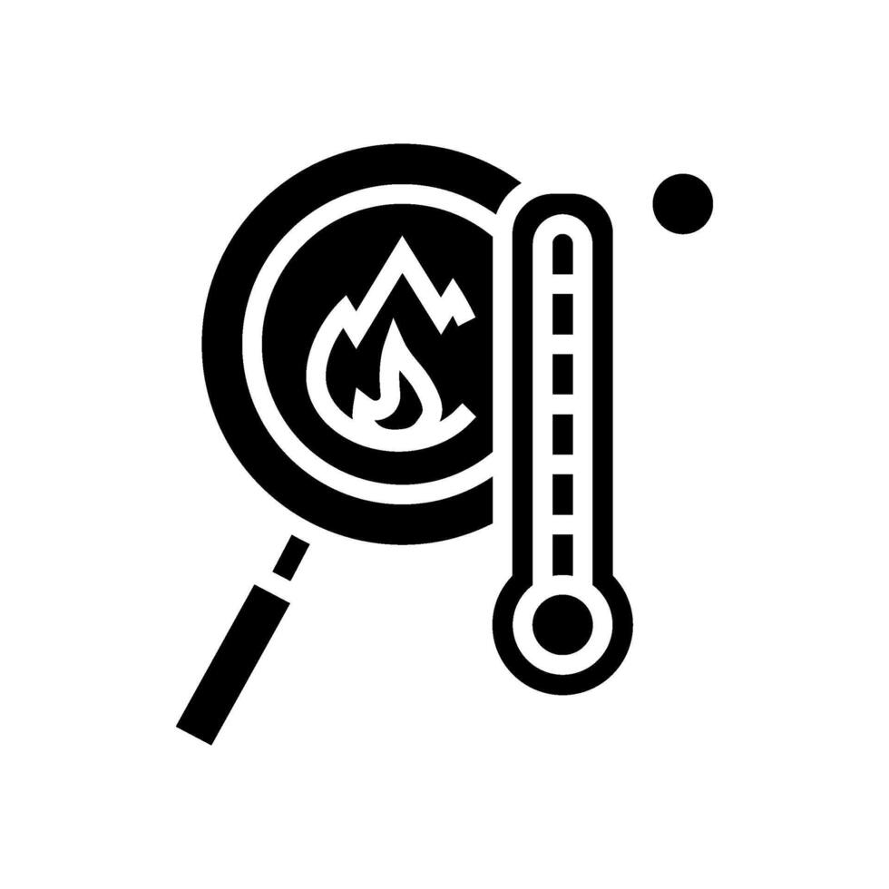 safe cooking temperatures glyph icon illustration vector