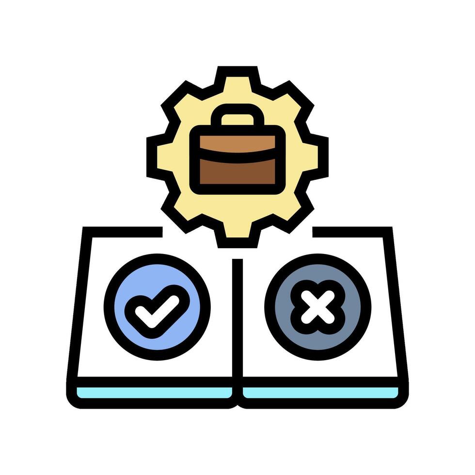 company bylaws corporate law color icon illustration vector