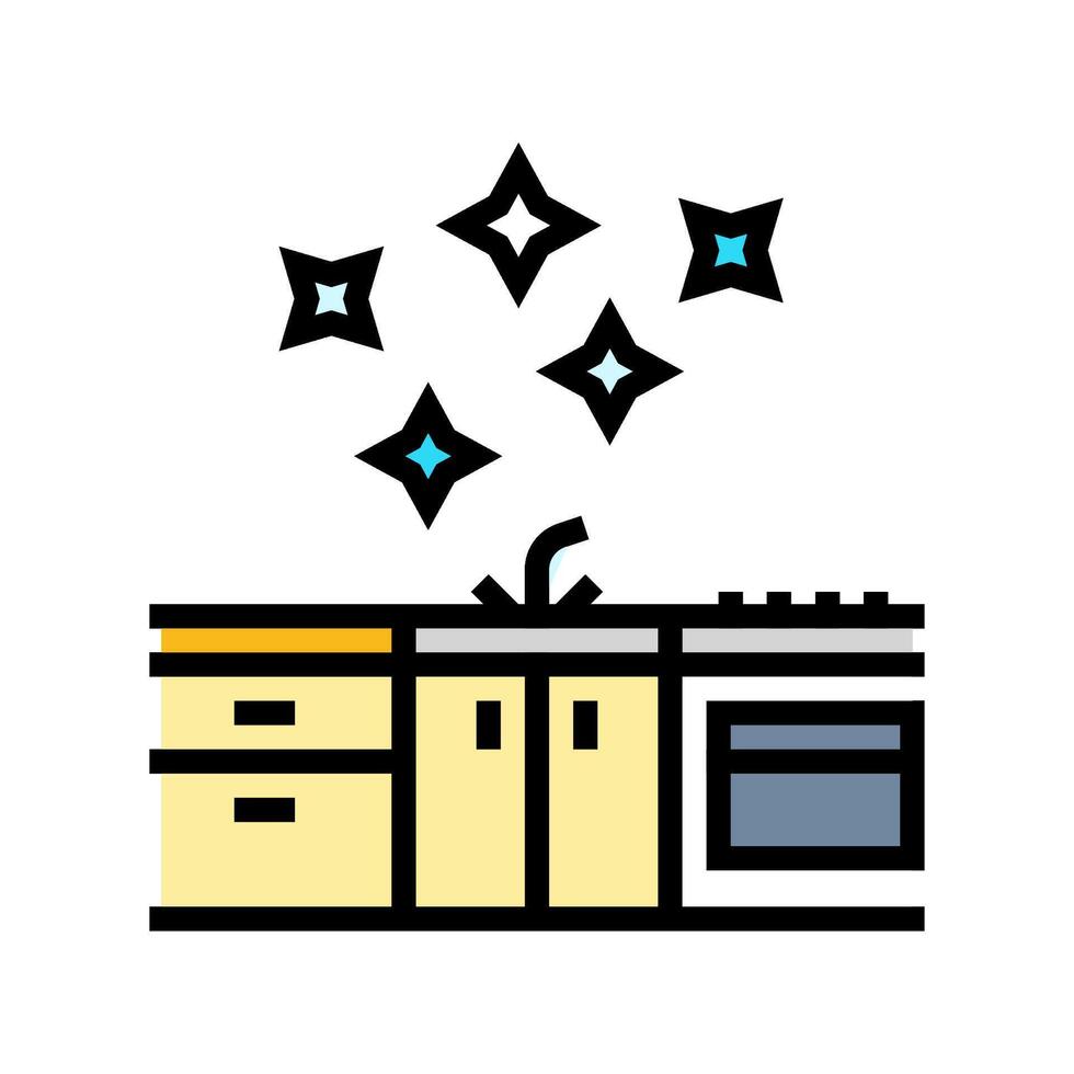clean kitchen surface color icon illustration vector