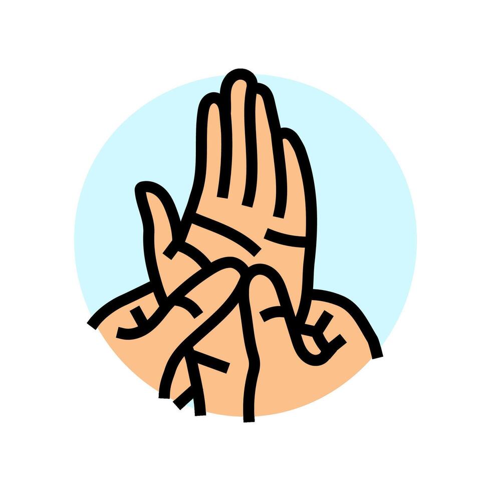 wrists massage therapy color icon illustration vector
