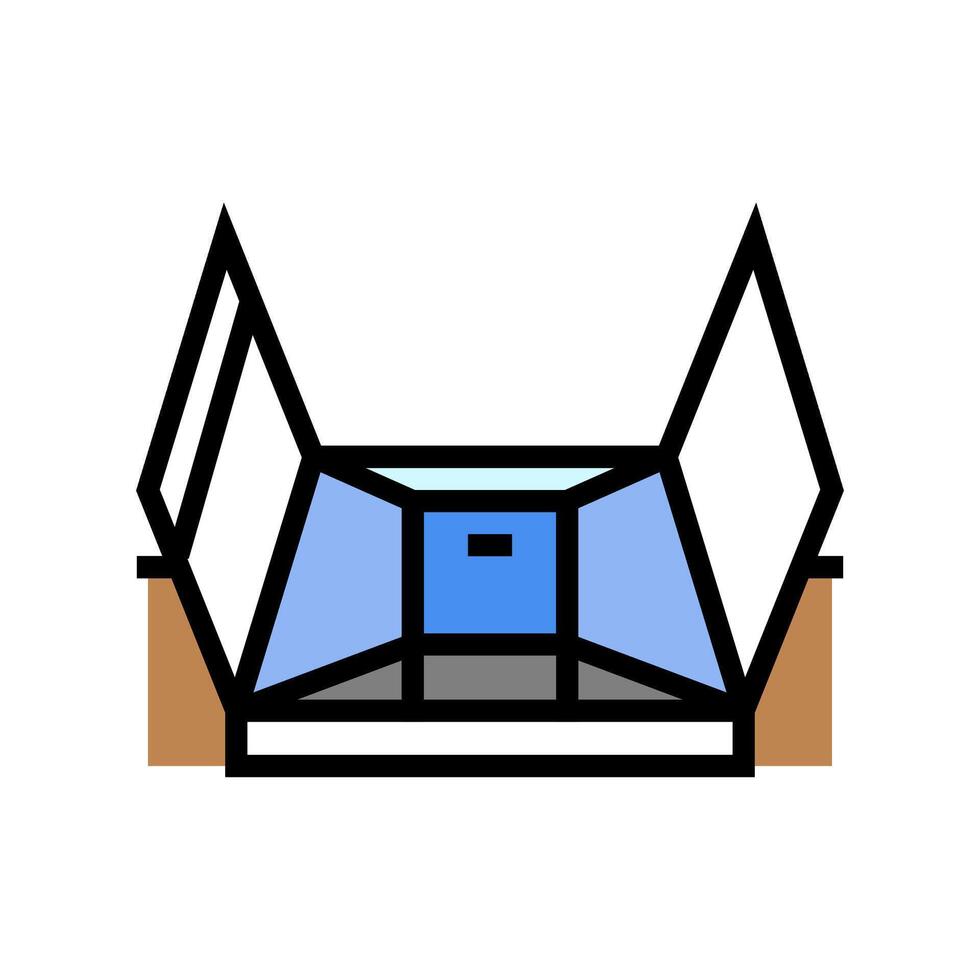 shelter hurricane disaster color icon illustration vector