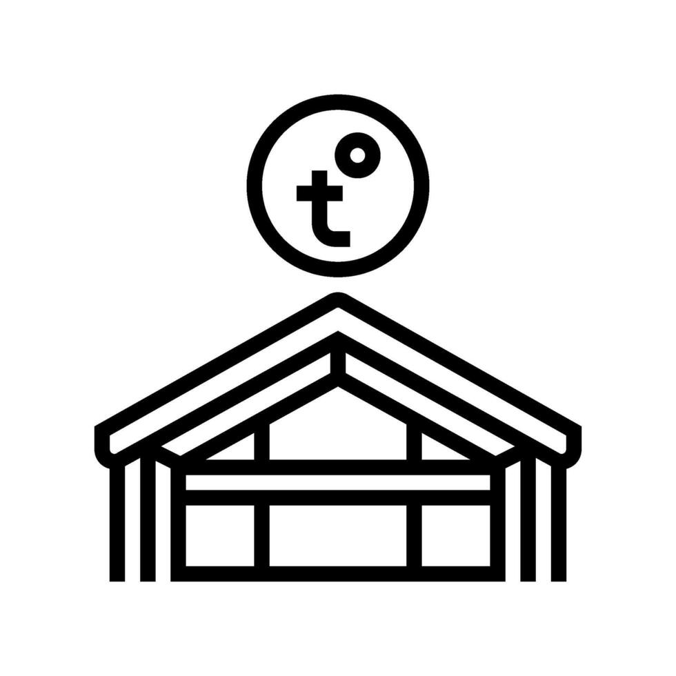 attic insulation home maintenance line icon illustration vector