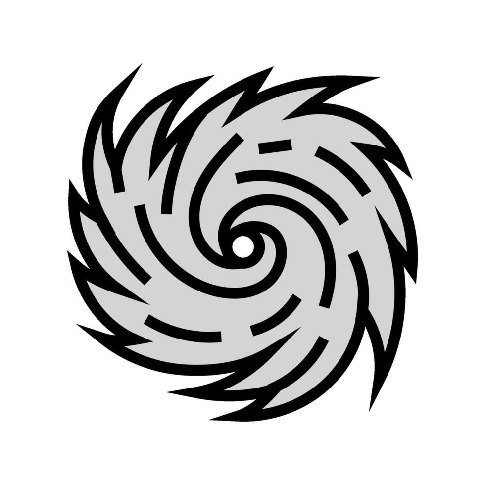 cyclone hurricane disaster color icon illustration vector