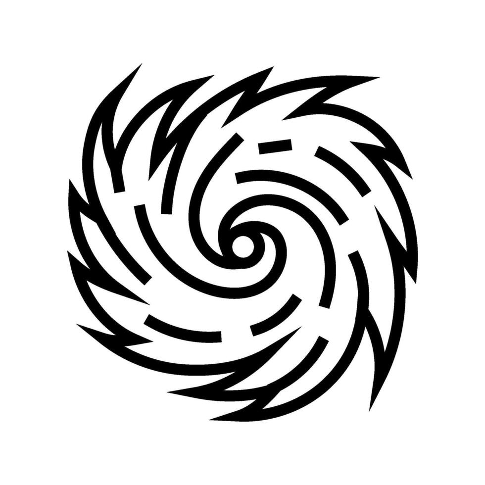 cyclone hurricane disaster line icon illustration vector