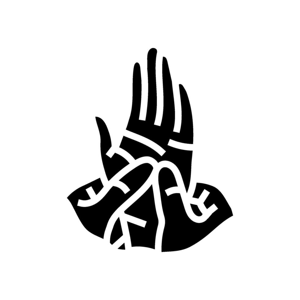 wrists massage therapy glyph icon illustration vector