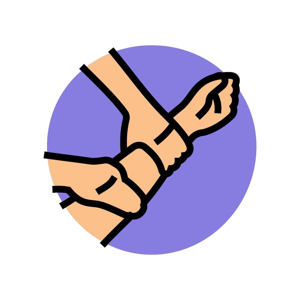 arms massage therapy color icon illustration vector
