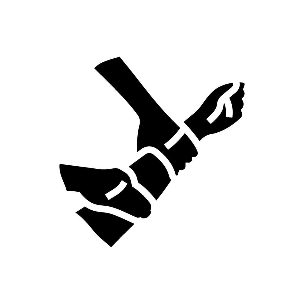 arms massage therapy glyph icon illustration vector