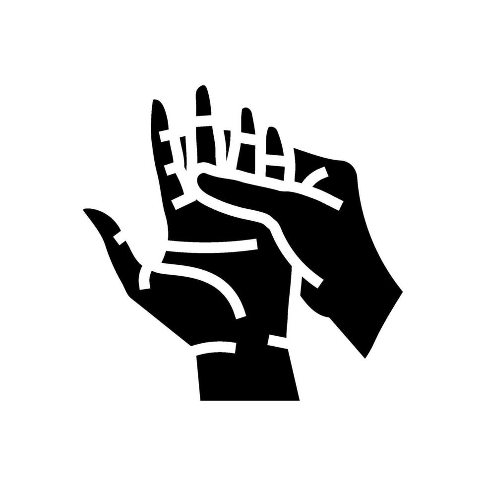 fingers massage therapy glyph icon illustration vector