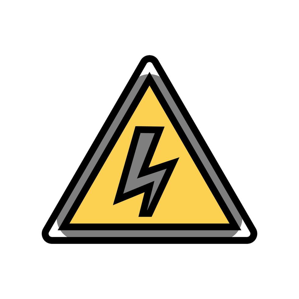 power outage hurricane disaster color icon illustration vector