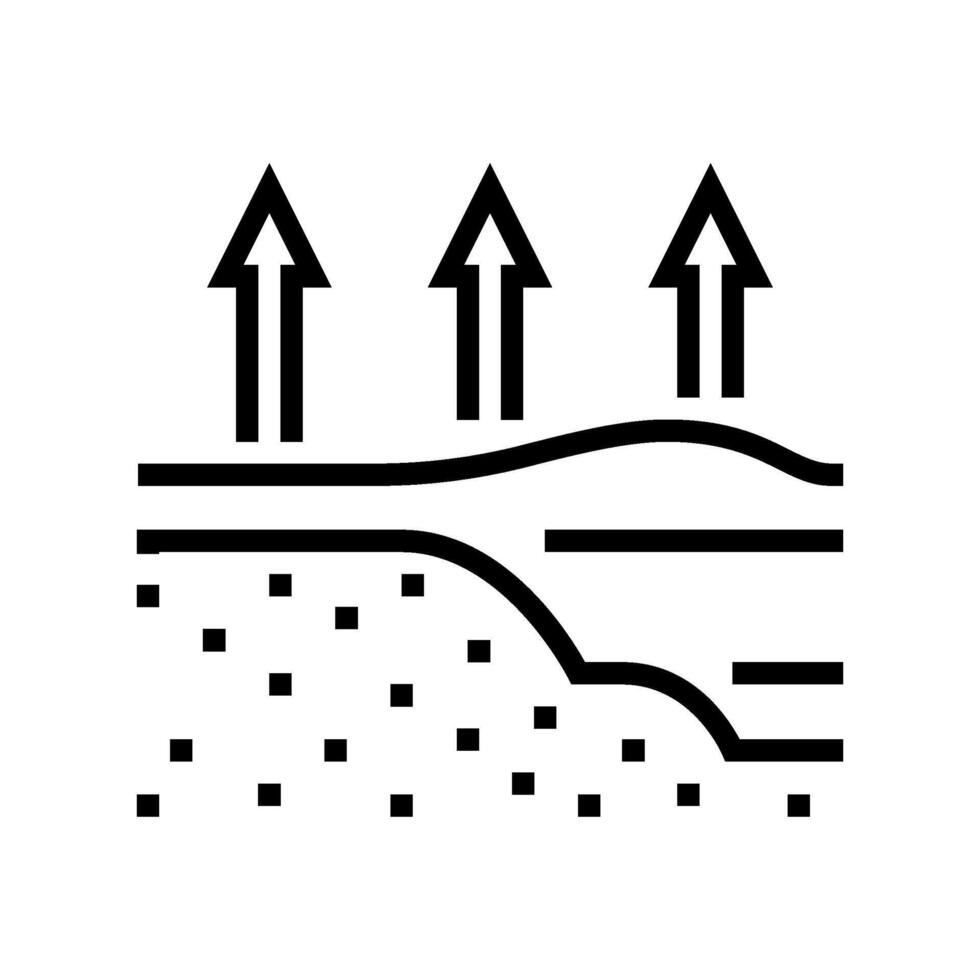 storm surge hurricane disaster line icon illustration vector