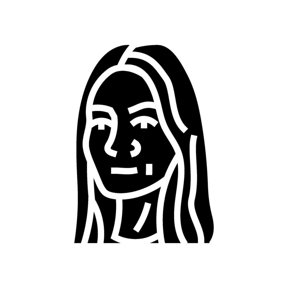 confident woman expression glyph icon illustration vector