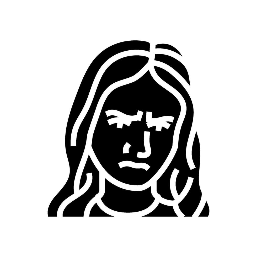 disappointment woman expression glyph icon illustration vector