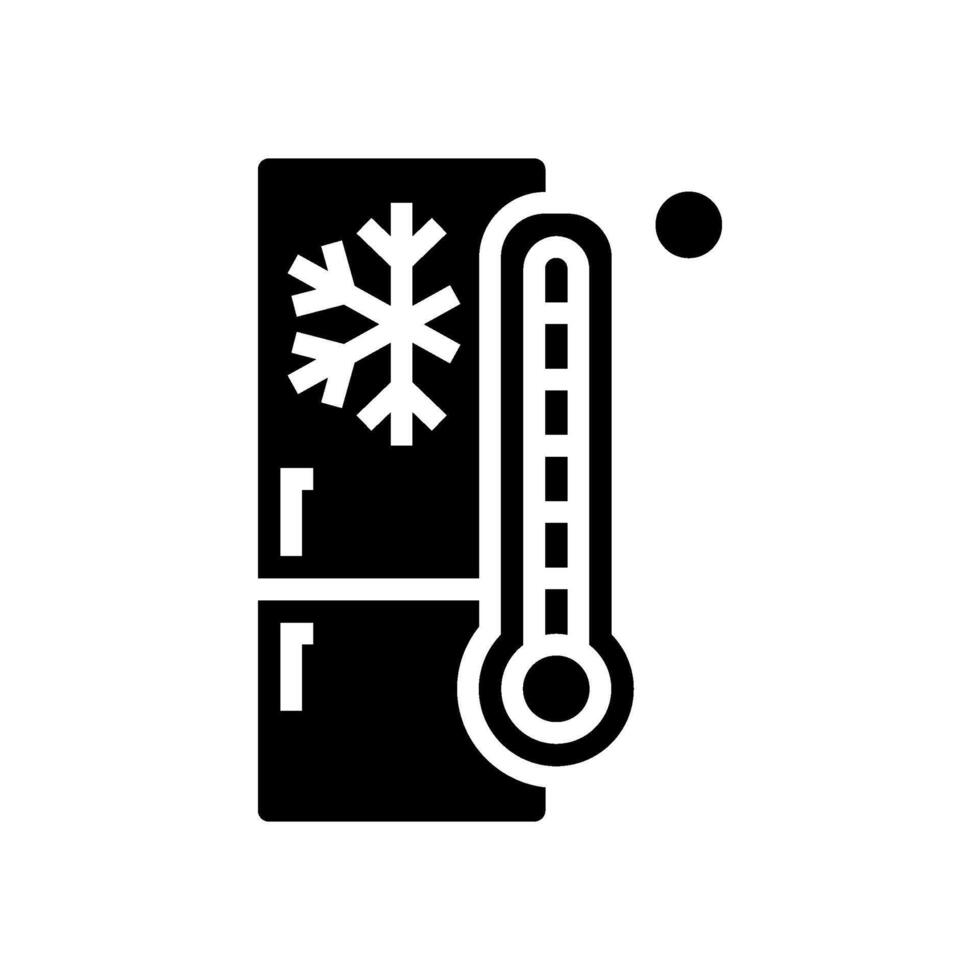 refrigerator temperature glyph icon illustration vector