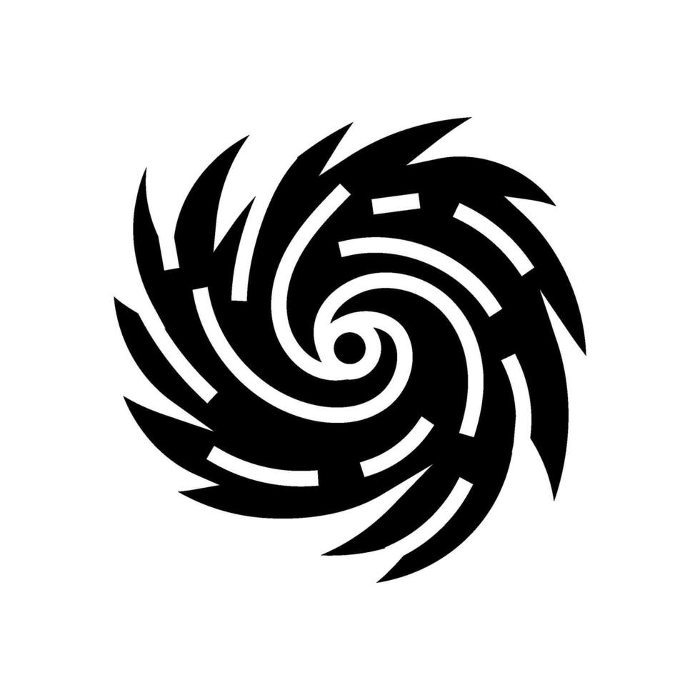 cyclone hurricane disaster glyph icon illustration vector