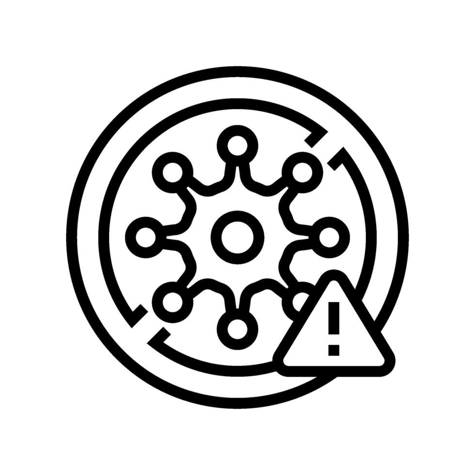 cross contamination prevention line icon illustration vector