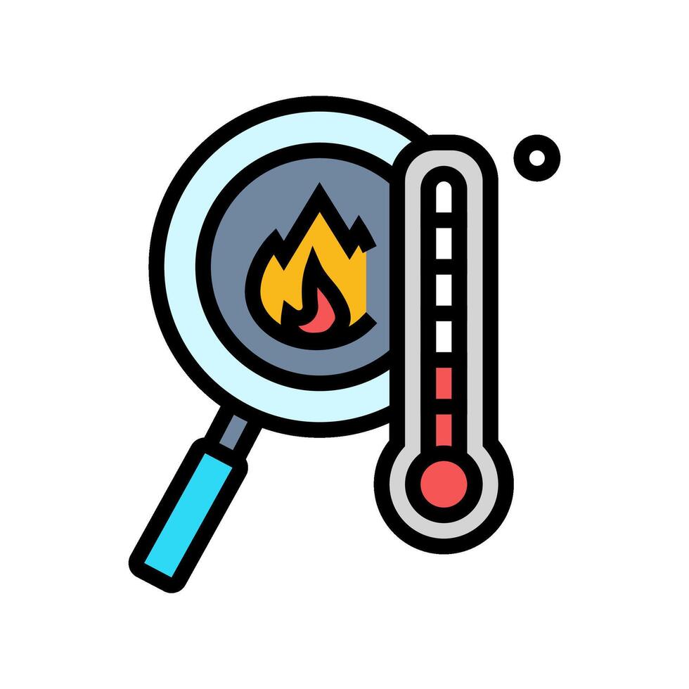 safe cooking temperatures color icon illustration vector