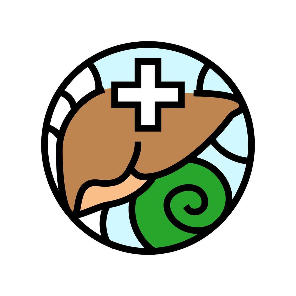 detoxification ayurveda color icon illustration vector