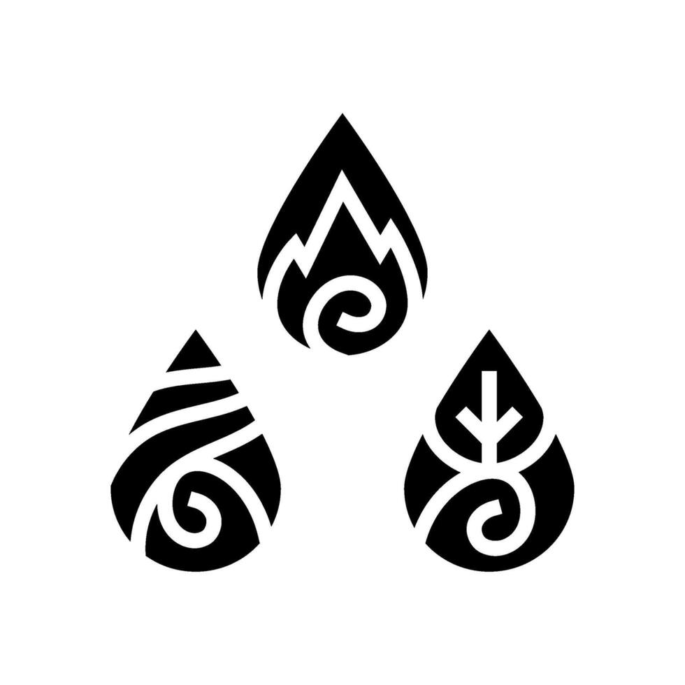doshas ayurveda glyph icon illustration vector
