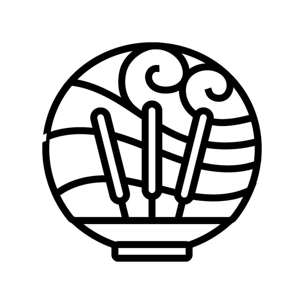 aromatherapy ayurveda line icon illustration vector