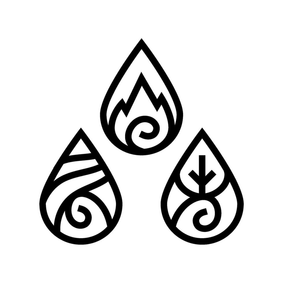 doshas ayurveda line icon illustration vector