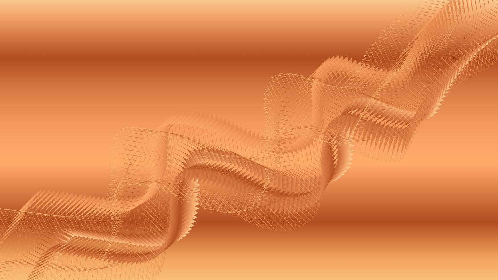 Wood color abstract wavy lines and wooden color gradient background vector