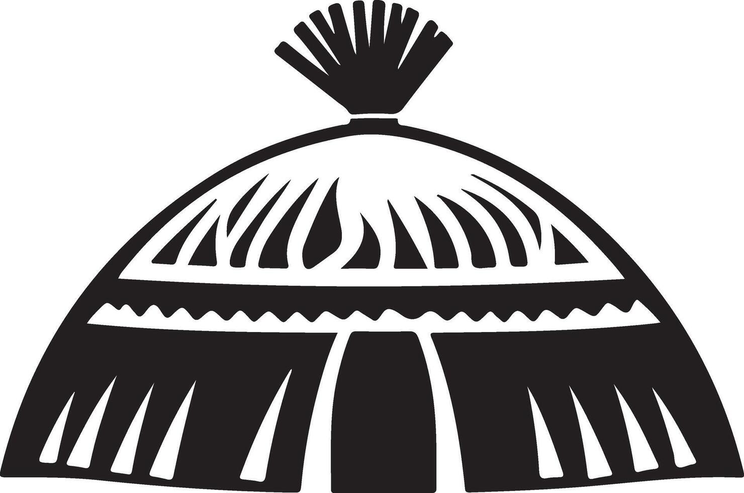 an illustration of a native american hut vector