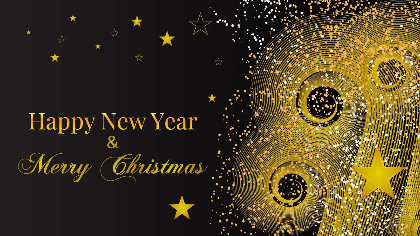 Merry Christmas and Happy New Year Traditional Background Design vector