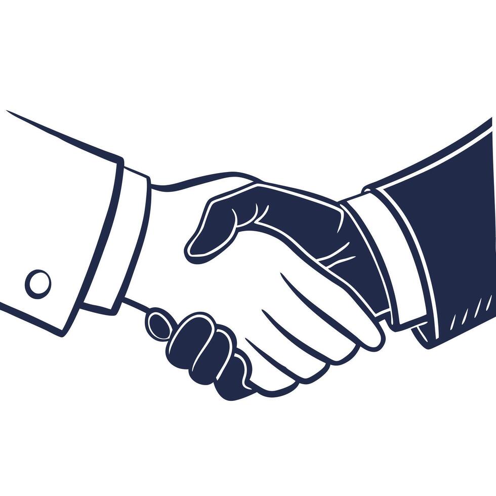 handshake business agreement illustration vector