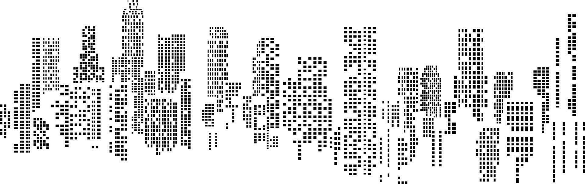 black silhouette of big city windows without background vector