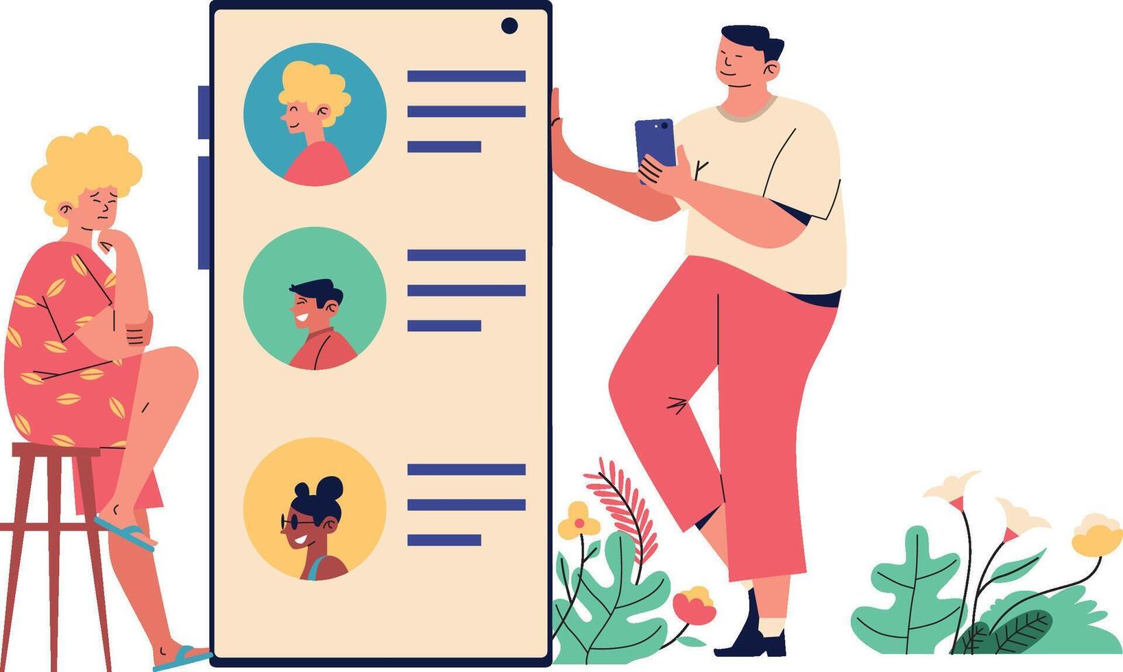 Cashless System Illustration vector
