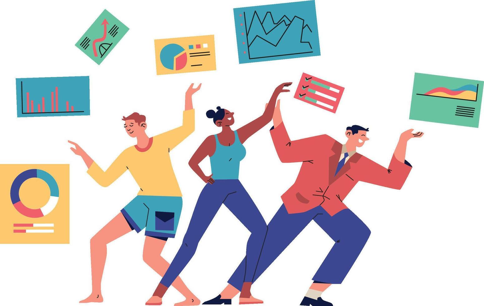 Crowd Funding Illustration vector