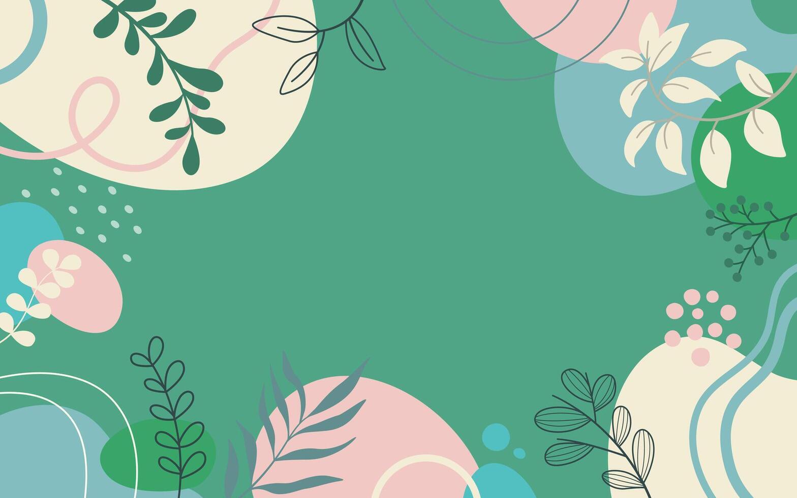 Banner and cover for your design. Background with tropical plants. vector