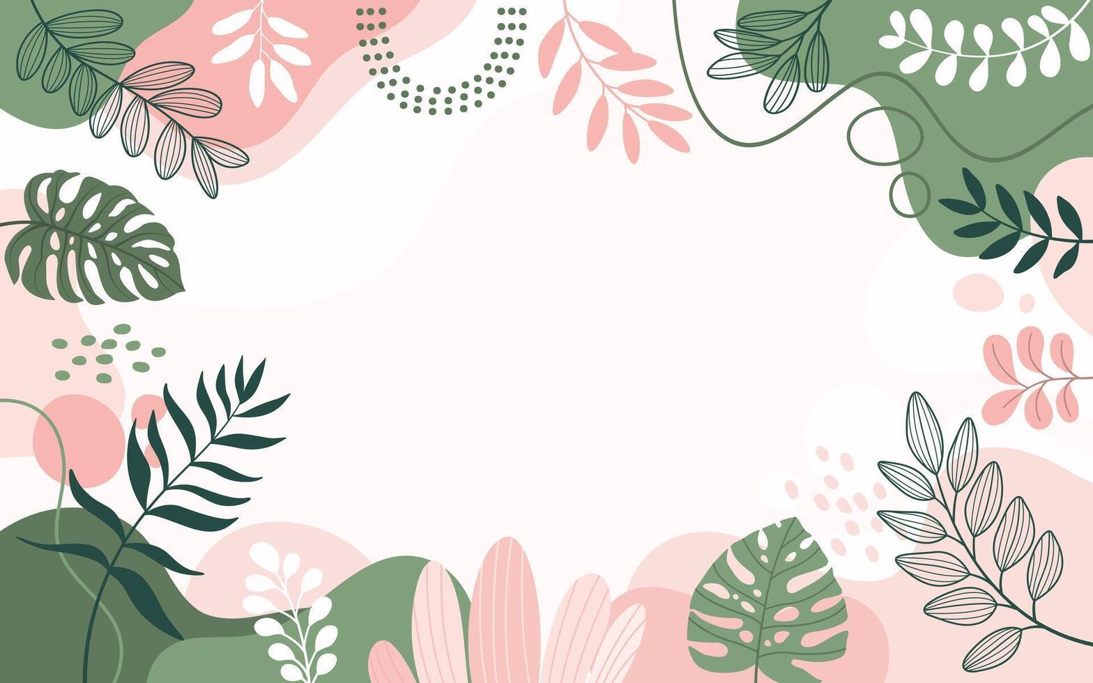 Leaf with beautiful frame background. Background for design. vector