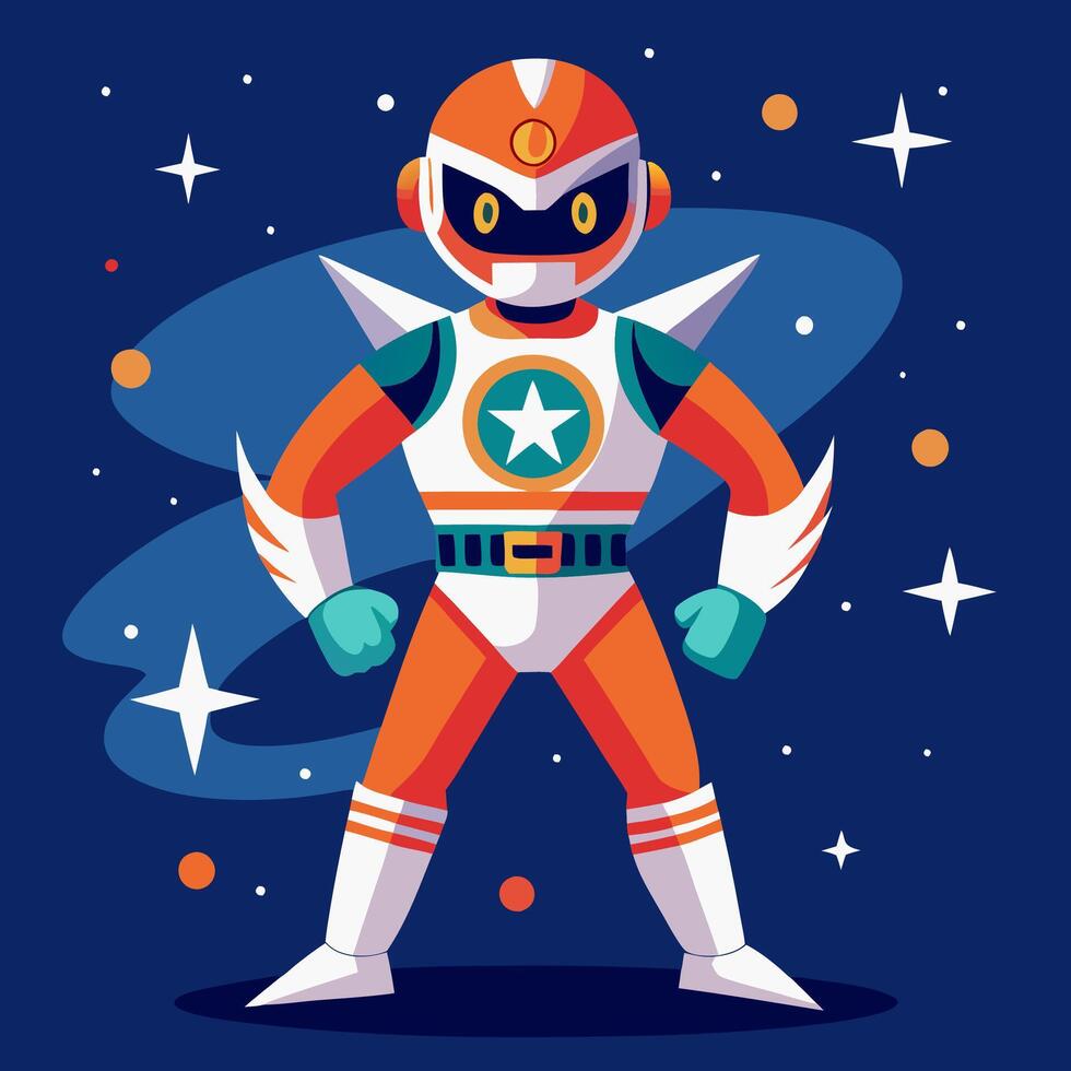 A cartoon character in a space suit vector