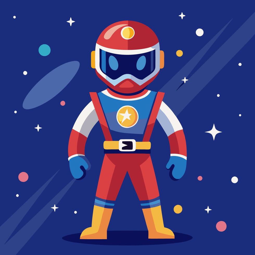 A cartoon astronaut in space suit vector